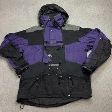 North Face Jacket Adult Large Black Steep Tech Lined Hood Coat Rare Utility Men