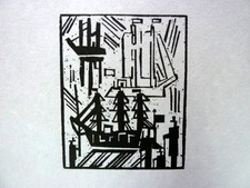 Stell-Es-Auf! Lyonel Feininger "Marine mit Reeder" Geschenk Holzschnitt Segler