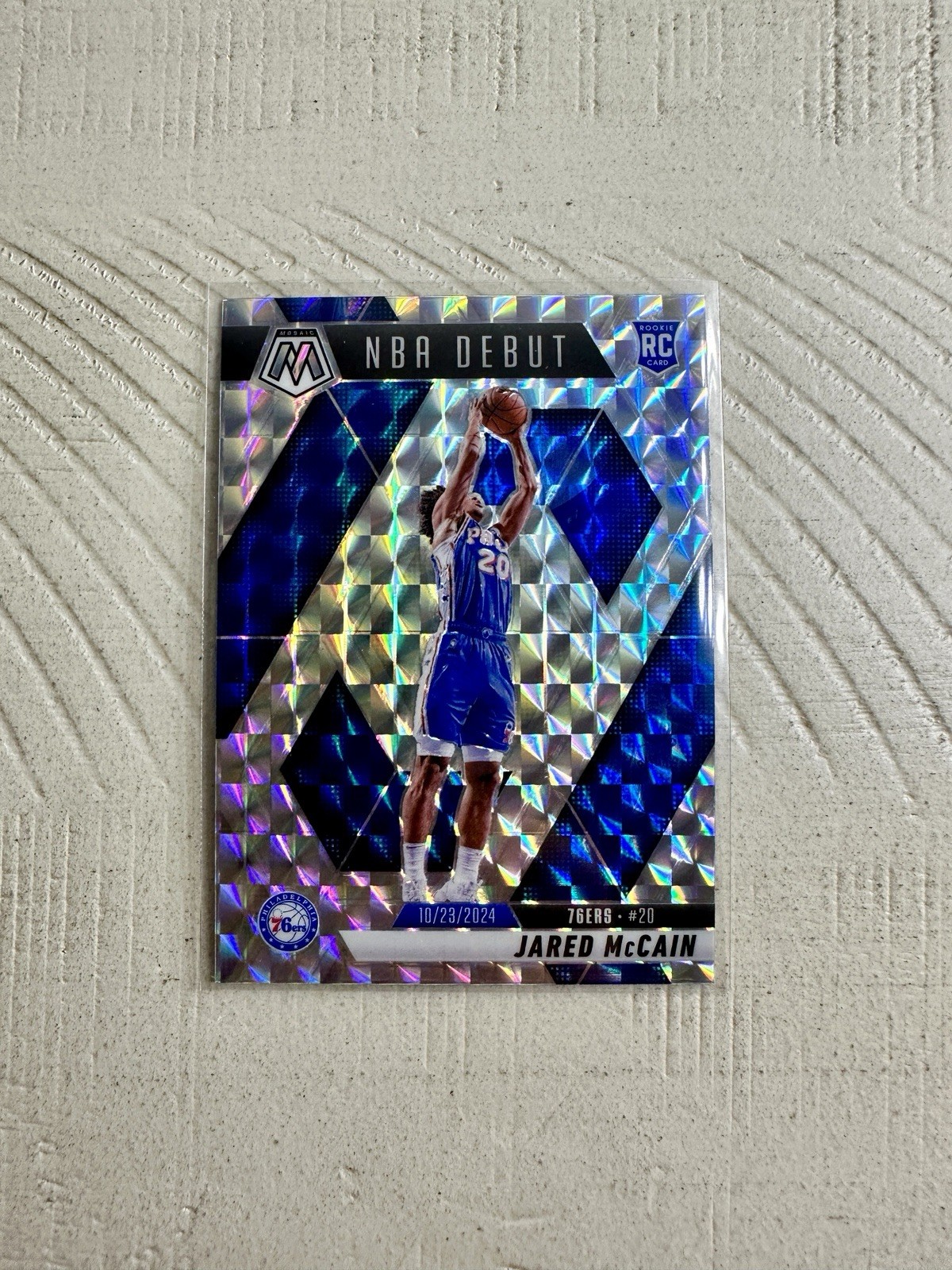 2024-25 Panini Mosaic NBA Debut Jared McCain Silver Mosaic #263