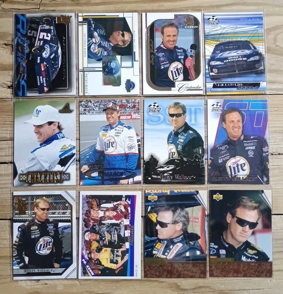 Rusty Wallace Set Collection Lot 12 NASCAR cards Racing Card RW2