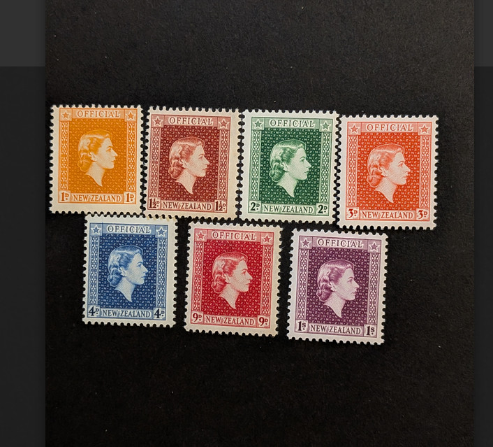 NEW ZEALAND STAMPS SET # O 100-106