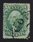 CKStamps: US Stamps Collection Scott#33 10c Washington Used CV$220