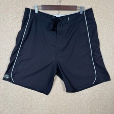 Quiksilver Edition Men's Board Shorts Size 36 Black Swim Trunks Cargo Pocket