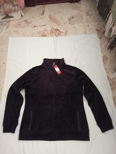 Felpa con zip nera in velluto Yamamay donna