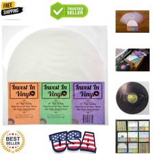 50 LP Inner Sleeves Anti Static Round Bottom 33 RPM 12" Vinyl Record Sleeves ...