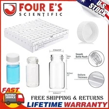 500Pcs 20mL Scintillation Vial Liquid Sample Vials Clear Glass Vials Cone Liner
