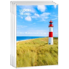Ludery Acrylic Picture Frames 12x16, 12x16 12x16"-4pack, Vertical 