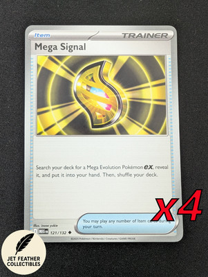 Mega Signal - 121/132 - 4X - Mega Evolution - Pokemon TCG - Playset