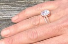 Dainty Thin 1.5mm Rose Gold Plated CZ Wedding Eternity Band Ring 925 Size 8.5 — photo 10