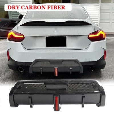 For BMW G42 230i M240i Coupe 2022-25 DRY Carbon Rear Bumper Diffuser Lip W/LED