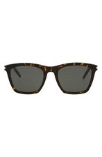 New Saint Laurent Men's Sunglasses 52mm Square Havana Havana Grey