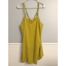 American Eagle Mustard Yellow Slip Dress Y2K Indie Sleaze Whimsigoth Boho Large