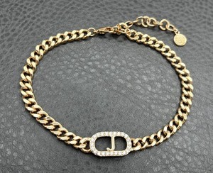 J Initial 14k Gold Plated Plate Rhinestone Crystal Anklet Ankle Bracelet
