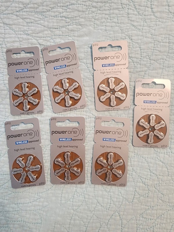 NIP 7 Packs 42 p312 Powerone Hearing Aid Batteries