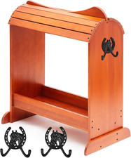 Pine Wood Saddle Rack 30" X 25.6" X 12" Horse Saddle Rack Stand for Western Sadd
