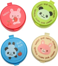 Kotobuki Condiment Containers for Bento Box, Mini, Animal Friends Assorted 