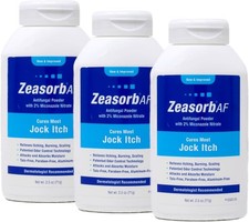 Polvo de tiña inguinal ZeasorbAF 2,5 oz (paquete de 3)