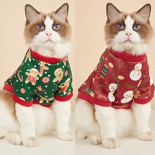 Cute Print Sphynx Cat Costume Clothes Winter Warm Pet Hoodie Sweater for Cats So