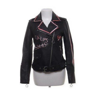 Zara Basic Outerwear, Bikerjacke, Damen, Größe: S, Schwarz/Rot/Weiß #EER