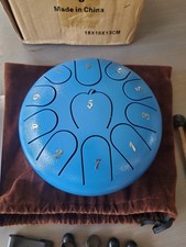 6 Inch 11 Tone Blue Steel Tongue Drum Kit