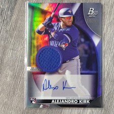Topps 2021 Bowman Platinum Alejandro Kirk Auto Relic /49 Toronto Blue Jays