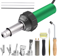 1600W Plastic Welder Kit - 100V Hot Air Welding Gun with Adjustable Temperature