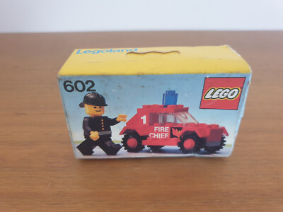 LEGO vintage neuf 602 Fire Chief's car (1978) sealed MISB classic legoland rare