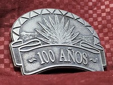 Tequila 100 Anos Tequila Brand Advertising Promo Vintage belt buckle