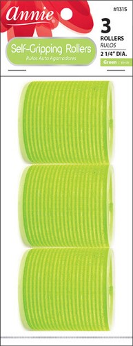 Annie Self-Gripping Rollers 2 1/4In 3Ct Green #1315 - 第 1/1 張圖片