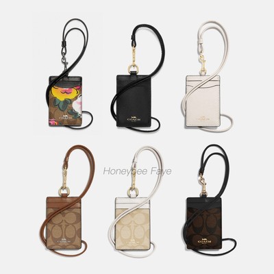 coach floral lanyard