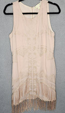 STARING AT STARS Urban Outfitters Embroidered Fringed Boho Festival Sleeveless M