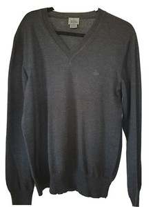 charcoal grey v neck jumper