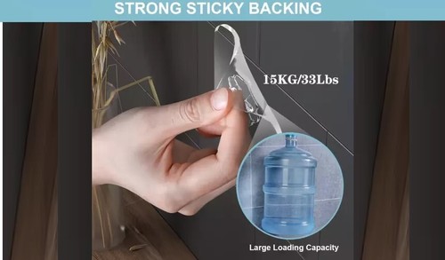 Ganchos Adhesivos Cuadrados Transparentes - Capacidad de Carga 6kg, Impermeable, Sin Taladrar - Imagen 12 de 14