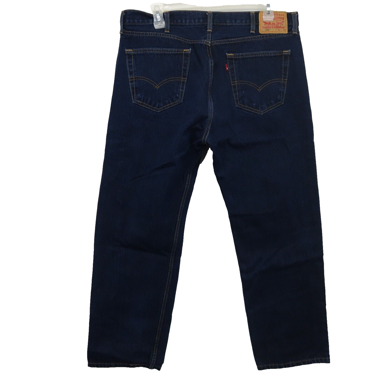 Levi's Mens 505 0216 Dark Blue Regular Fit Straight Leg Denim Jeans Sz 40 x 32