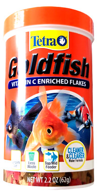 Tetra Goldfish Fish Food Vitamin C FlakesClearer Water Complete Diet 2.2 OZ
