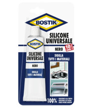 Silicone Sigillante Acetico Nero per Vetri Infissi TUTTI I MATERIALI 60ml Bostik