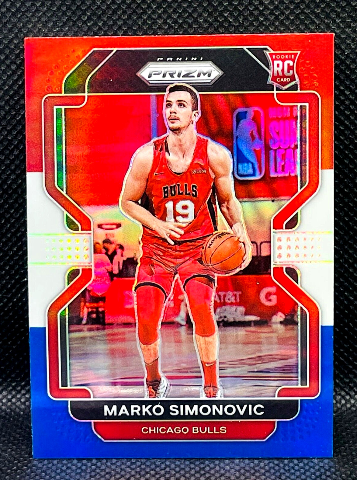 2021-22 Panini Prizm Basketball MARKO SIMONOVIC RC Red White Blue Prizm Parallel