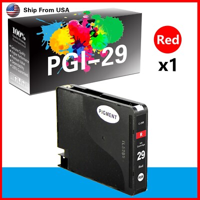 1-Pack Red PGI-29 PGI29 Ink Cartridge PGI 29 for PIXMA Pro 1 1S Printer