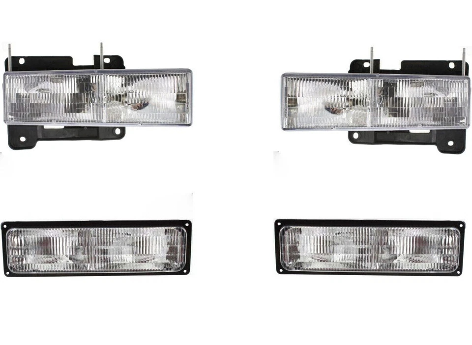 Headlights For Chevy Tahoe Suburban 1995-1999 Turn Signals Tail Lights Foto 2 de 4