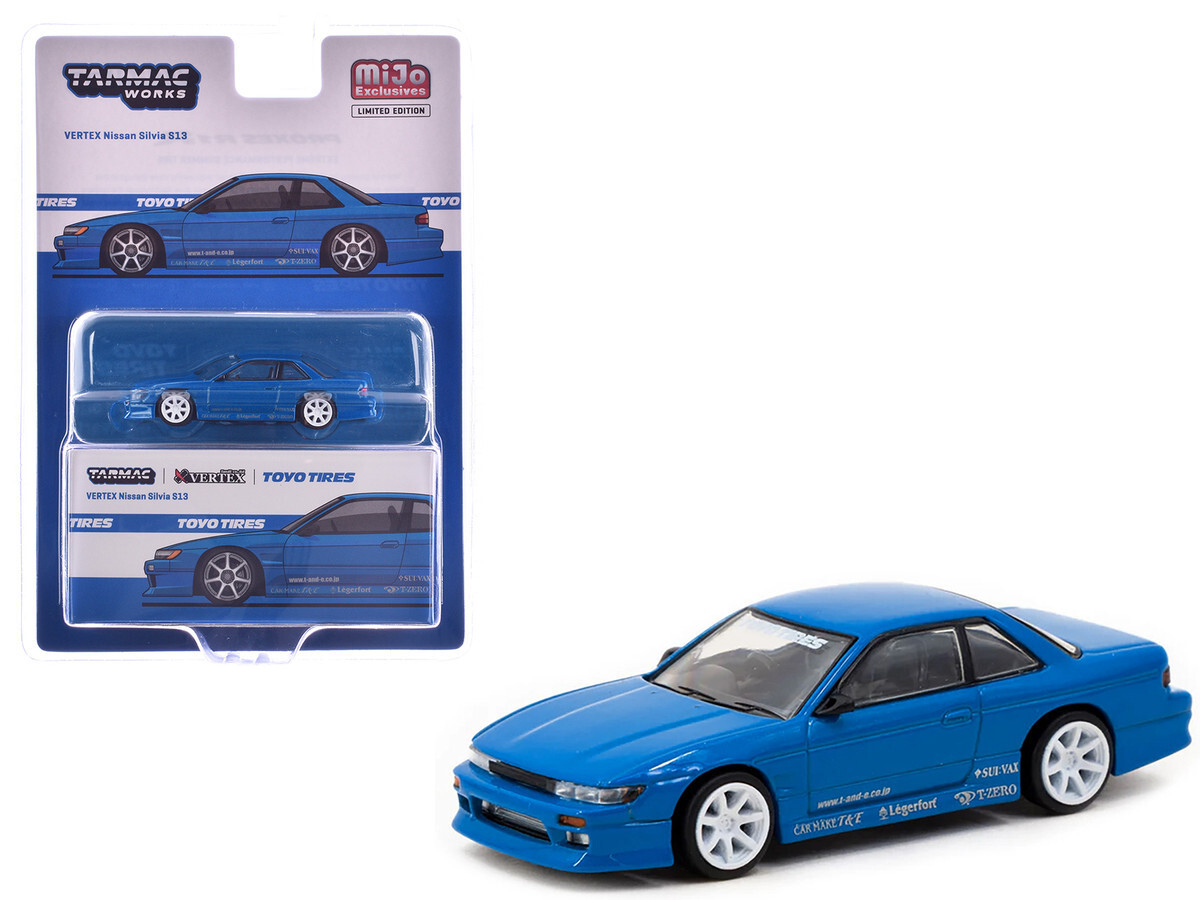 Tarmac Works Nissan Silvia S13 Vertex RHD Blue 