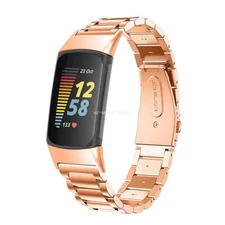 Stainless Steel Metal Strap Replacement Watch Band For Fitbit Charge 5 charge5 6