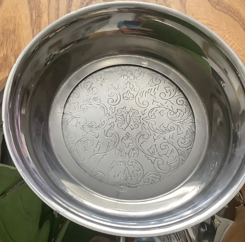 Stunning Silver Plated Raised Trinket Fruit Bowl Dish. Flower Design. - Picture 5 of 6