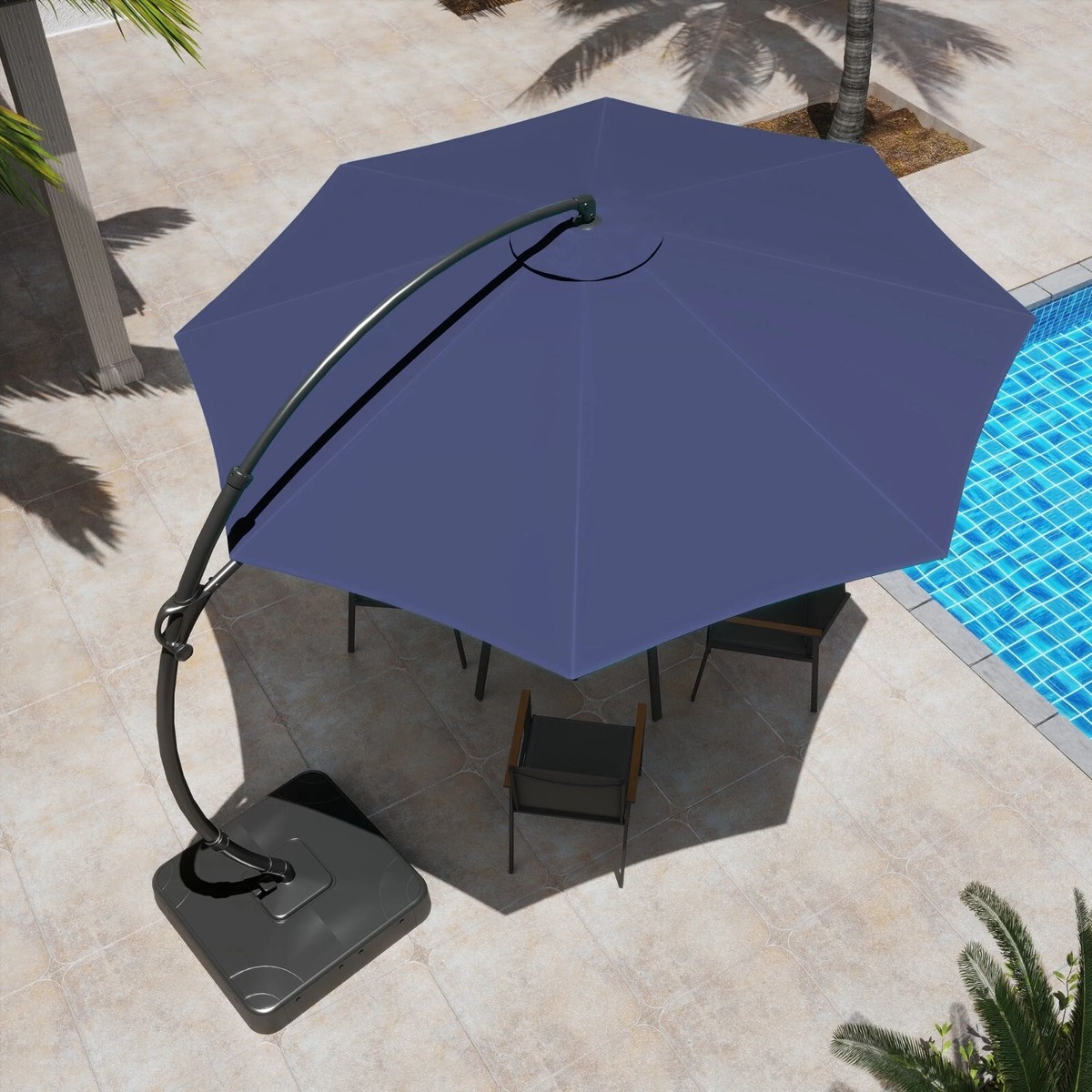LAUSAINT HOME 12FT Sunbrella Patio Cantilever Umbrella with Base, 360 | eBay LAUSAINT HOME 12FT Sunbrella Patio Cantilever Umbrella with Base, 360 | eBay