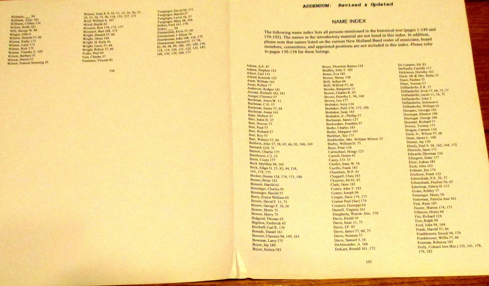 2006 Serenades, Parades and Concerts by William H. Rehrig SIGNED Hardcover Book