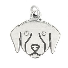 LGU  Sterling Silver Labrador Golden Retriever Dog Puppy Charm With Options 