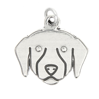 LGU  Sterling Silver Labrador Golden Retriever Dog Puppy Charm (With Options)