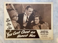 Original W.C. Fields "You Can't Cheat An Honest Man" Lobby Card Edgar Bergen