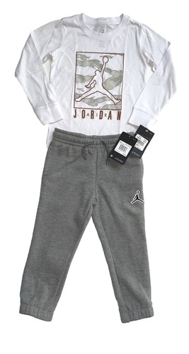 Air Jordan Young Boys 2-PC Jogger Sets w/Long or Short Sleeve T-shirts; Sz 4-7 - Picture 14 of 27