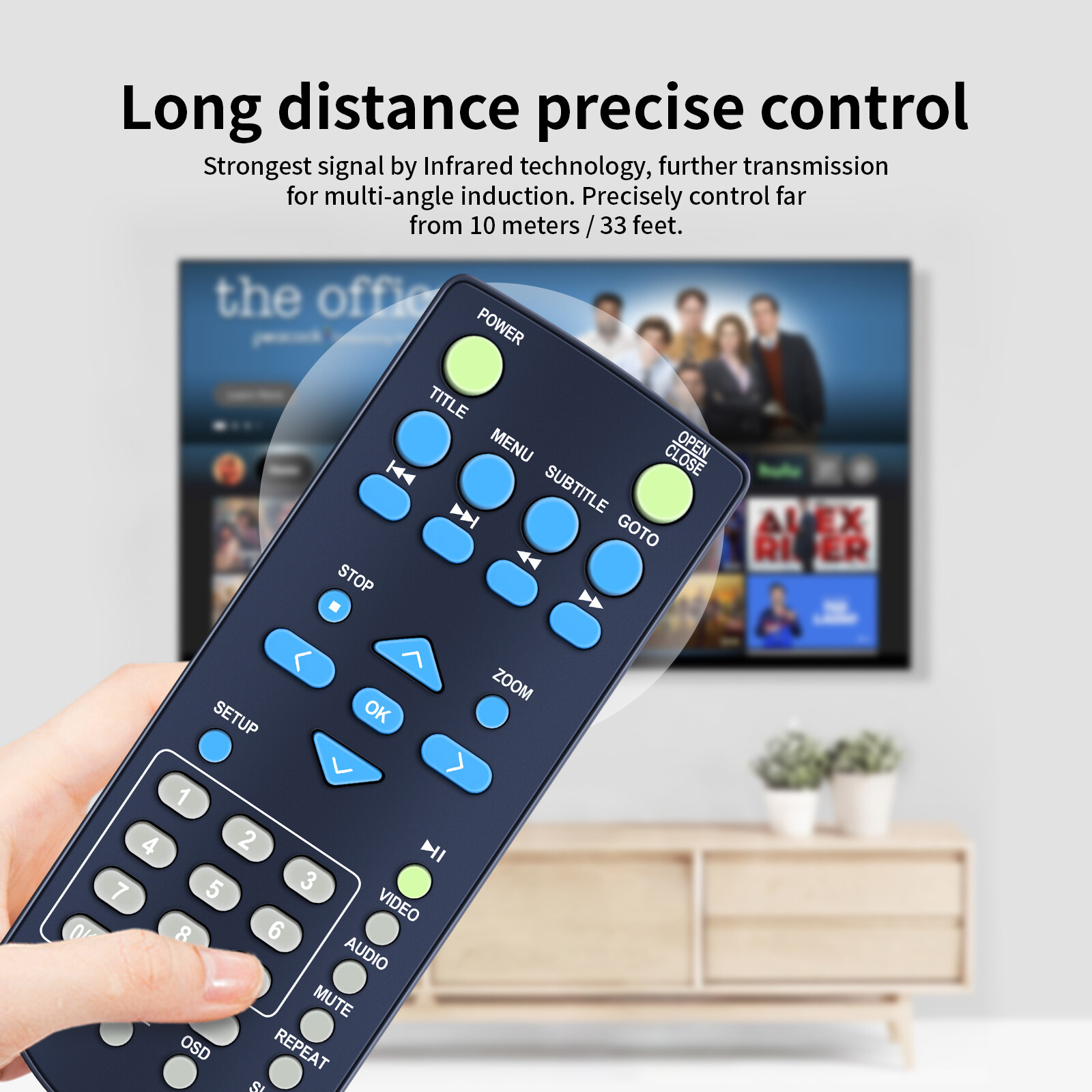Control And R Buttons New Replacement Remote Control For Capello DVD Player CVD2216 ...