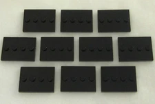 10 NEW LEGO COLLECTIBLE MINIFIGURE STANDS black minifig tile pieces 8683 plates